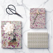 バケッ魅力的トのバンニー牧草地デコページ ラッピングペーパーシート