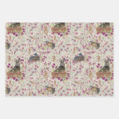 バケッ魅力的トのバンニー牧草地デコページ ラッピングペーパーシート (正面)