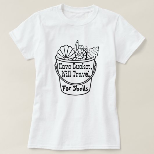 バケツがあるなら貝殻探しに行く – 女性用シェリングTシャツ Tシャツ (デザイン正面)