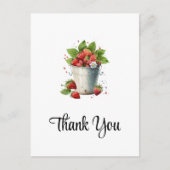 バケツに入ったイチゴありがとう ポストカード (正面)