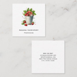 バケツに入ったイチゴ スクエア名刺