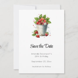 バケツに入ったイチゴ セーブザデート