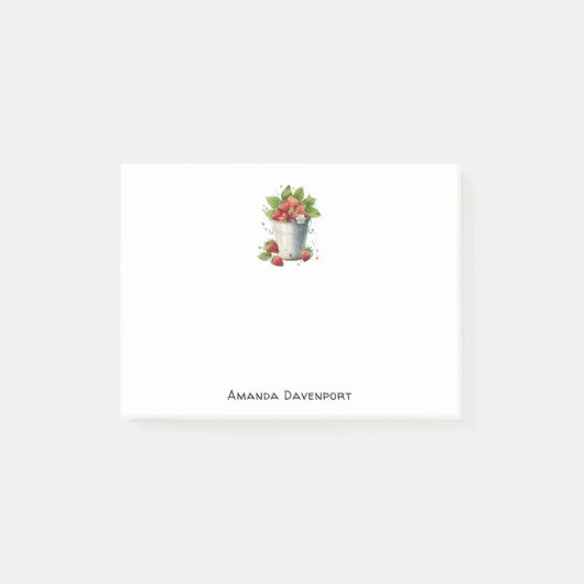 バケツに入ったイチゴ ポストイット (正面)