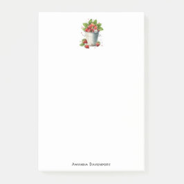 バケツに入ったイチゴ ポストイット