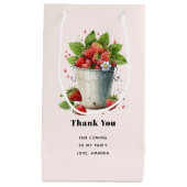 バケツに入れた新鮮なイチゴありがとう スモールペーパーバッグ (正面)