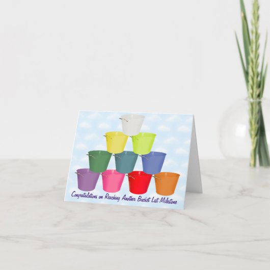 バケツのリストのマイル標石 カード (正面)