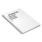 バケツのリスト ノートブック (右側)