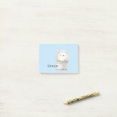 バケツの中のかわいい青い庭のハリネズミ ポストイット (デスク上)