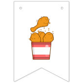 バケツ付きフライドチキン バンティングフラッグ (第1の旗)