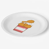 バケツ付きフライドチキン ペーパープレート (アングル)