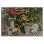 バケツ、くつ、花、ザーンス·シャンズ。 カッティングボード (正面)