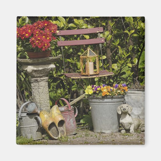 バケツ、靴、花、ザーンセ・シャン。 マグネット (正面)