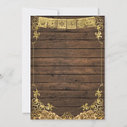 バケロスペインのサボスクリスマス50アニョス誕生日 招待状 (裏面)