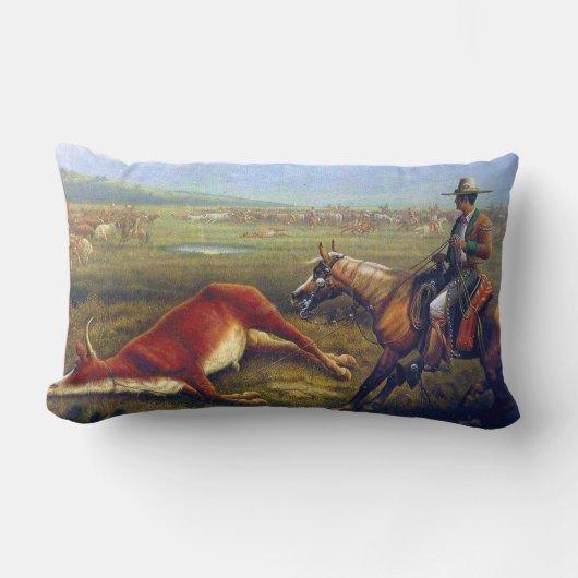 バケロC 1830旧西カウボーイ ランバークッション (正面)