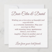 バケーションアニバーサリーギフトエキゾチックモロッコ旅行 カード (裏面)