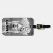 バケーションアルパカマイバッグブラック ラゲッジタグ (正面横)