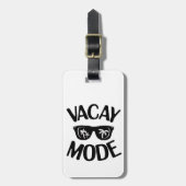バケーションアートバケーションモードワード文字アートエプロンプラス ラゲッジタグ (正面縦)