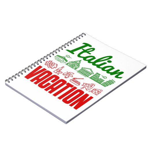 バケーションイタリアンイタリア旅行お土産 ノートブック (左側)