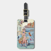 バケーションガールトラベルパリ |荷物タグ ラゲッジタグ (正面縦)