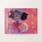 バケーションキャッツハワイアンシャツジグソーパズル ジグソーパズル (横)