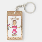 バケーションクおもしろいルーズガールズトリップウィークエンドスパークル キーホルダー (裏面)