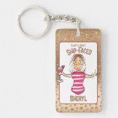 バケーションクおもしろいルーズガールズトリップウィークエンドスパークル キーホルダー (正面)