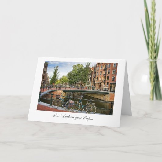 バケーショングッドラックアムステルダム運河クロス カード (正面)