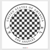 バケーションステッカー用の白黒チェッカー シール (シート)