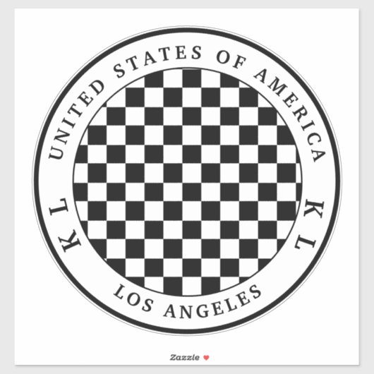 バケーションステッカー用の白黒チェッカー シール (シート)