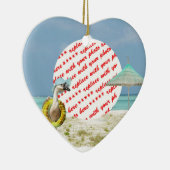 バケーションタイムグースビーチシーンフォトフレーム セラミックオーナメント (右)