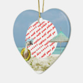 バケーションタイムグースビーチシーンフォトフレーム セラミックオーナメント (左)