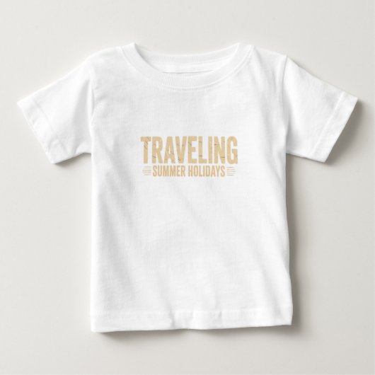 バケーションタイム、夏の旅行休暇 ベビーTシャツ (正面)