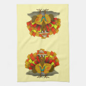 バケーションターキーサンクスギビング キッチンタオル (縦)