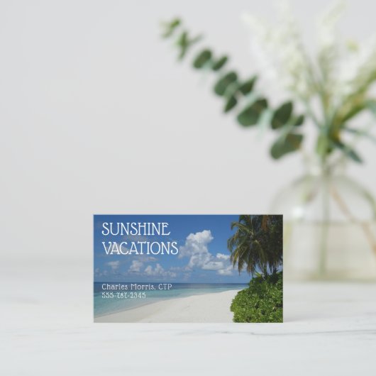 バケーショントラベルエージェントトロピカルサンシャイン 名刺 (スタンド正面)