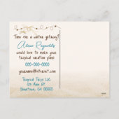 バケーショントロピカルバハマビーチ シーズンポストカード (裏面)