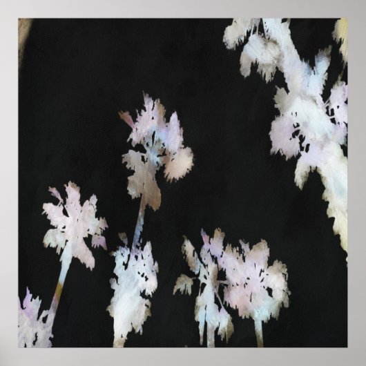 バケーショントロピカルパームズ芸術的ウォーターカラーシルオウ ポスター (正面)