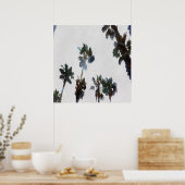 バケーショントロピカルパームズ芸術的ウォーターカラー ポスター (キッチン)