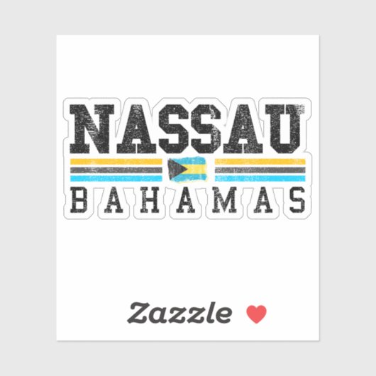 バケーションナッソーバハマ国旗のシールクルーズ シール (シート)