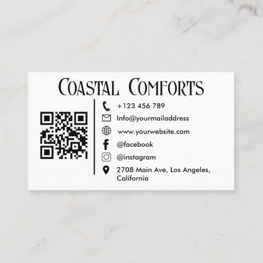 バケーションハウスモダンレンタルカスタム| QRコード 名刺 (裏面)
