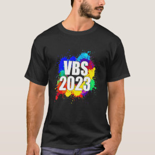 バケーションバイブルスクールクルー絵を描2023(ばちゃばちゃ)跳ねるI L Tシャツ