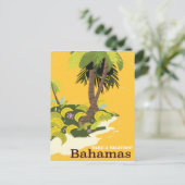 バケーションバハマのヴィンテージ旅行ポスターを撮る ポストカード (スタンド正面)