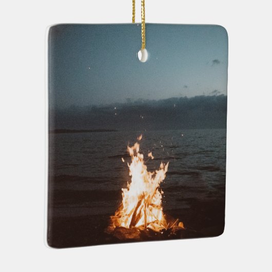 バケーションパーソナライズされた、家族休暇カスタムギフト セラミックオーナメント (右)