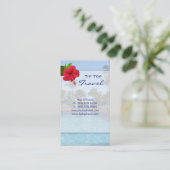 バケーションパームツリーハイビスカスビジネスカード 名刺 (スタンド正面)