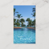 バケーションパームツリーハイビスカスビジネスカード 名刺 (裏面)