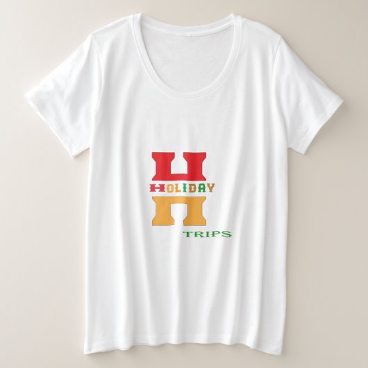 バケーションビーズティー。 プラスサイズTシャツ (デザイン正面)