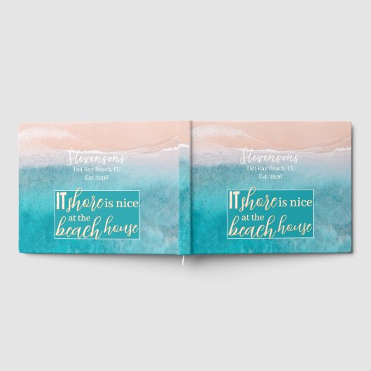 バケーションビーチハウスミニマリストスクリプトファミリー名 ゲストブック (全面)