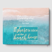 バケーションビーチハウスミニマリストスクリプトファミリー名 ゲストブック (裏面)