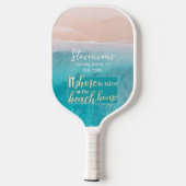 バケーションビーチハウスミニマリストスクリプトファミリー名 ピックルボールラケット (裏面)