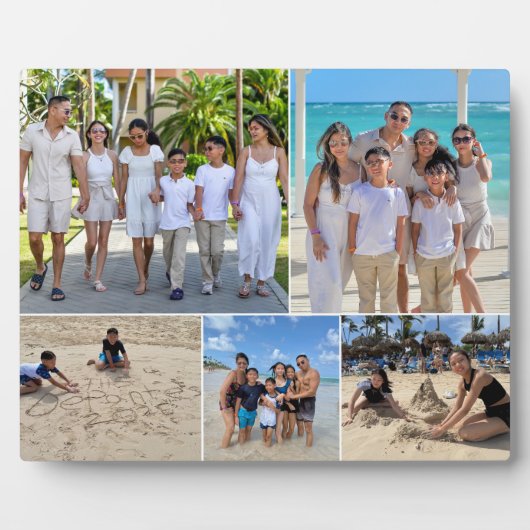 バケーションファミリーフォトコラージュ5写真 フォトプラーク (正面)