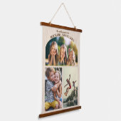 バケーションフォトコラージュファミリー懇親会メモリーアルバム 吊り下げ型タペストリー (傾斜あり)